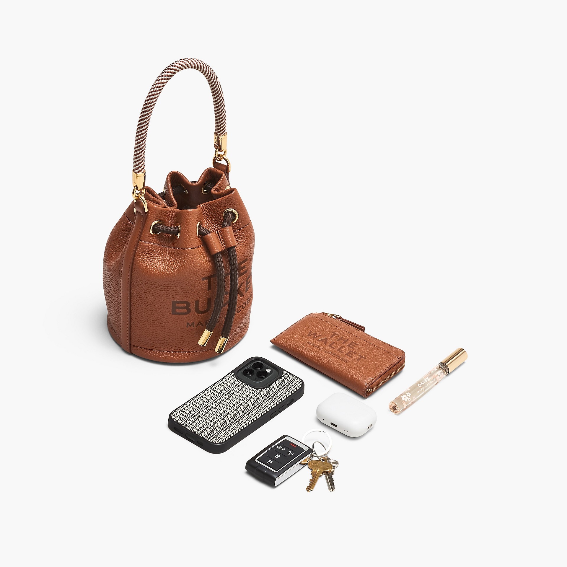 THE LEATHER MINI BUCKET BAG - 4