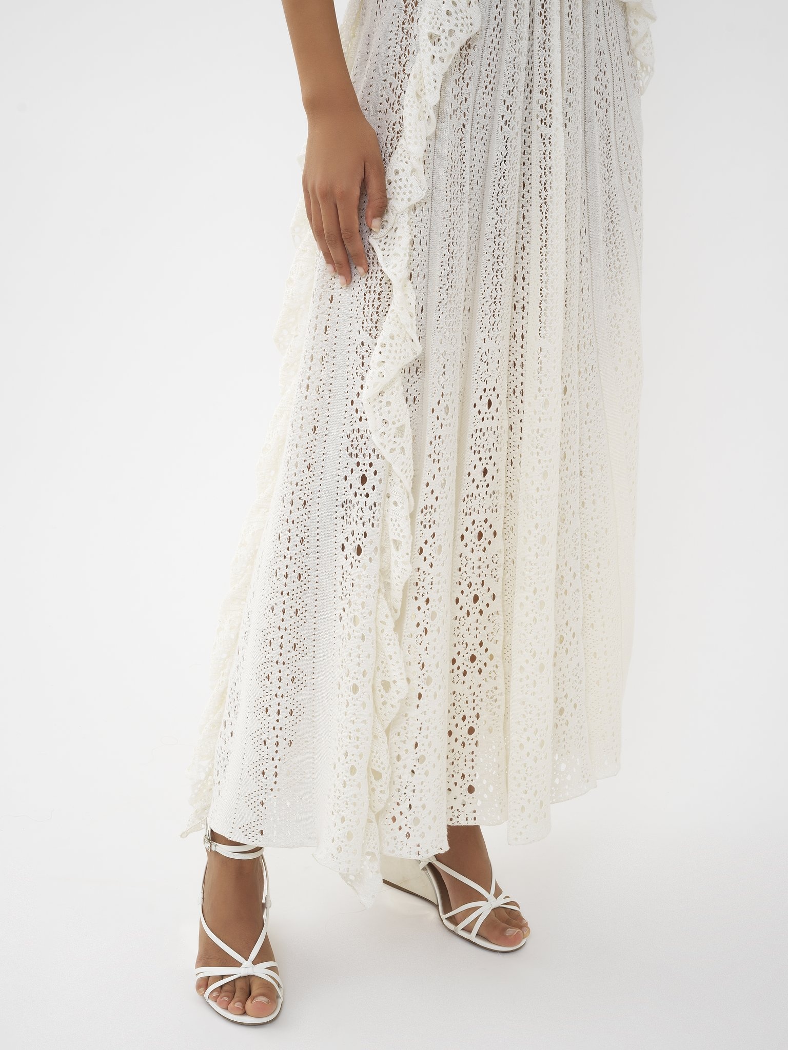RUFFLED LONG SKIRT - 6