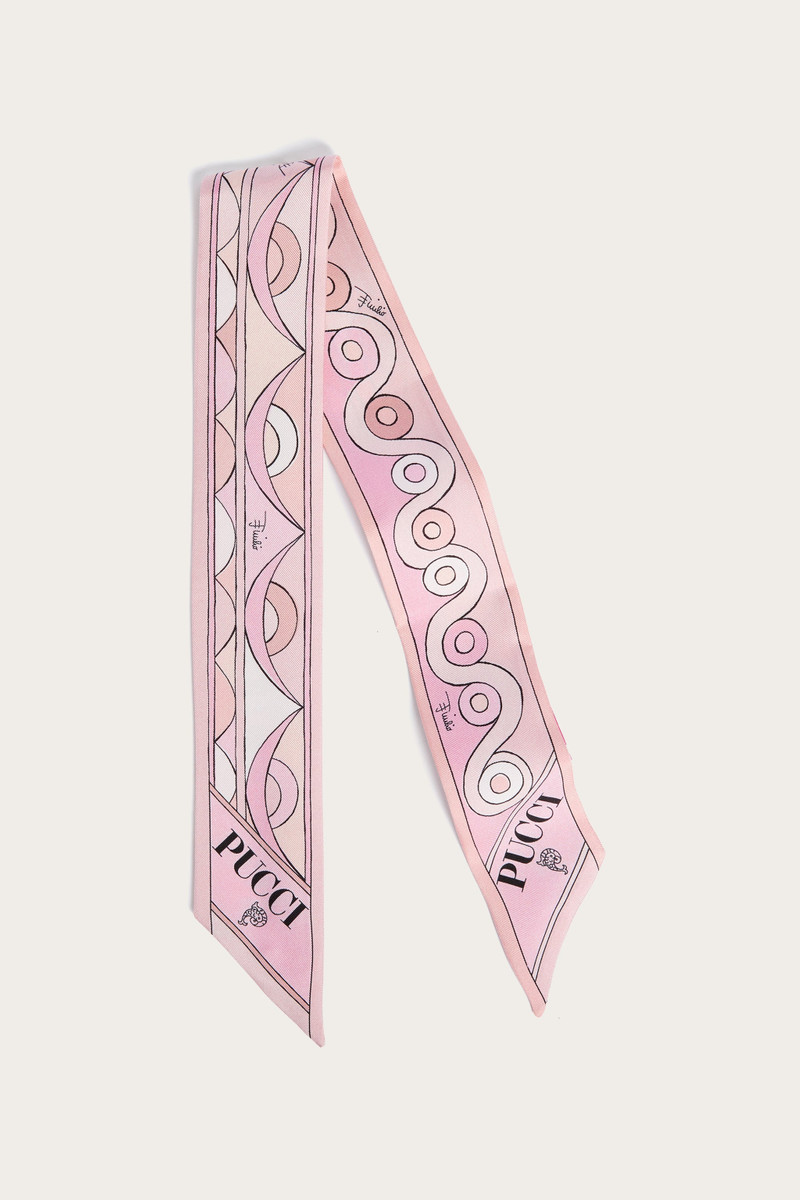IRIDE PRINT SILK TWILL SCARF 1