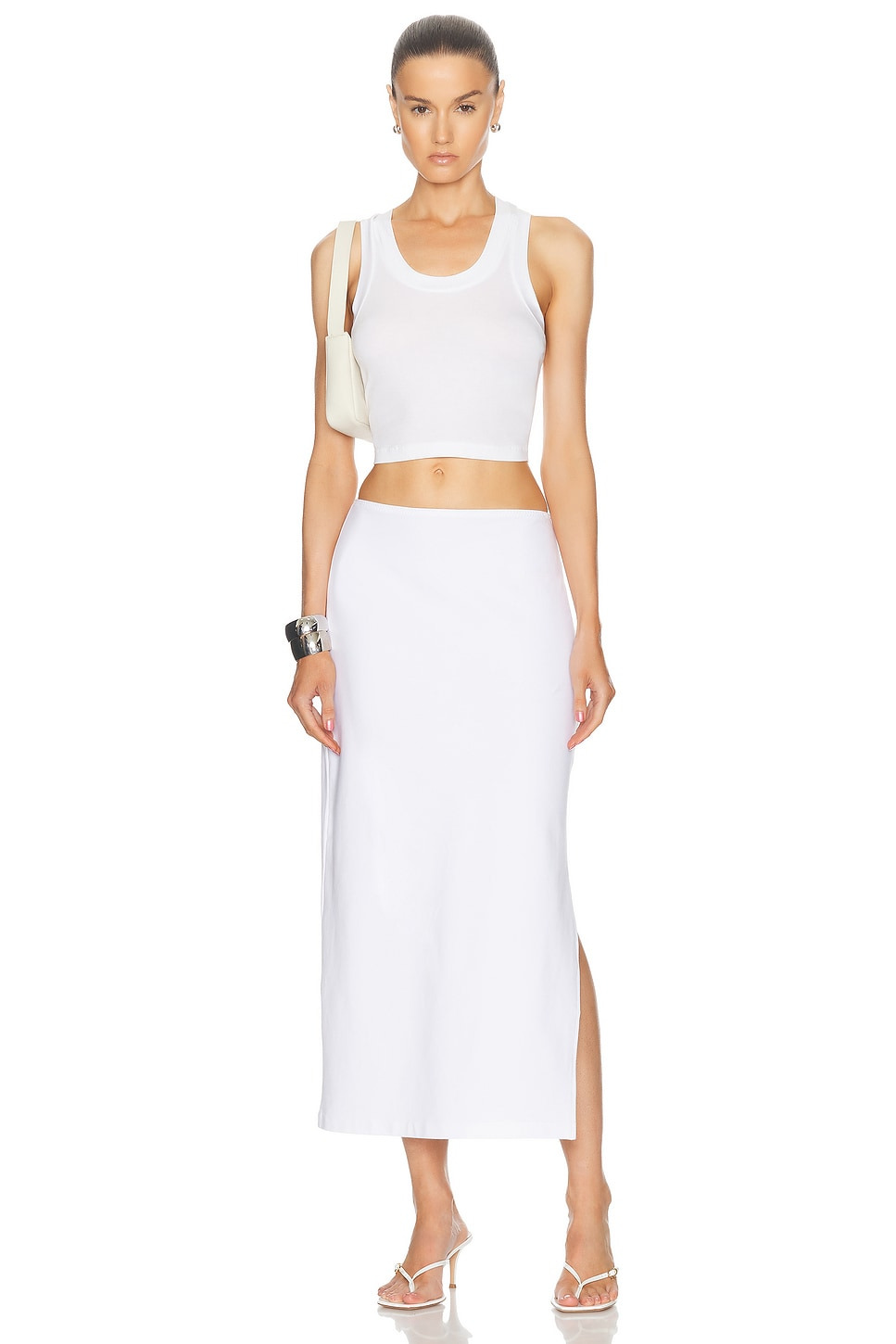 Side Slit Midcalf Skirt - 5