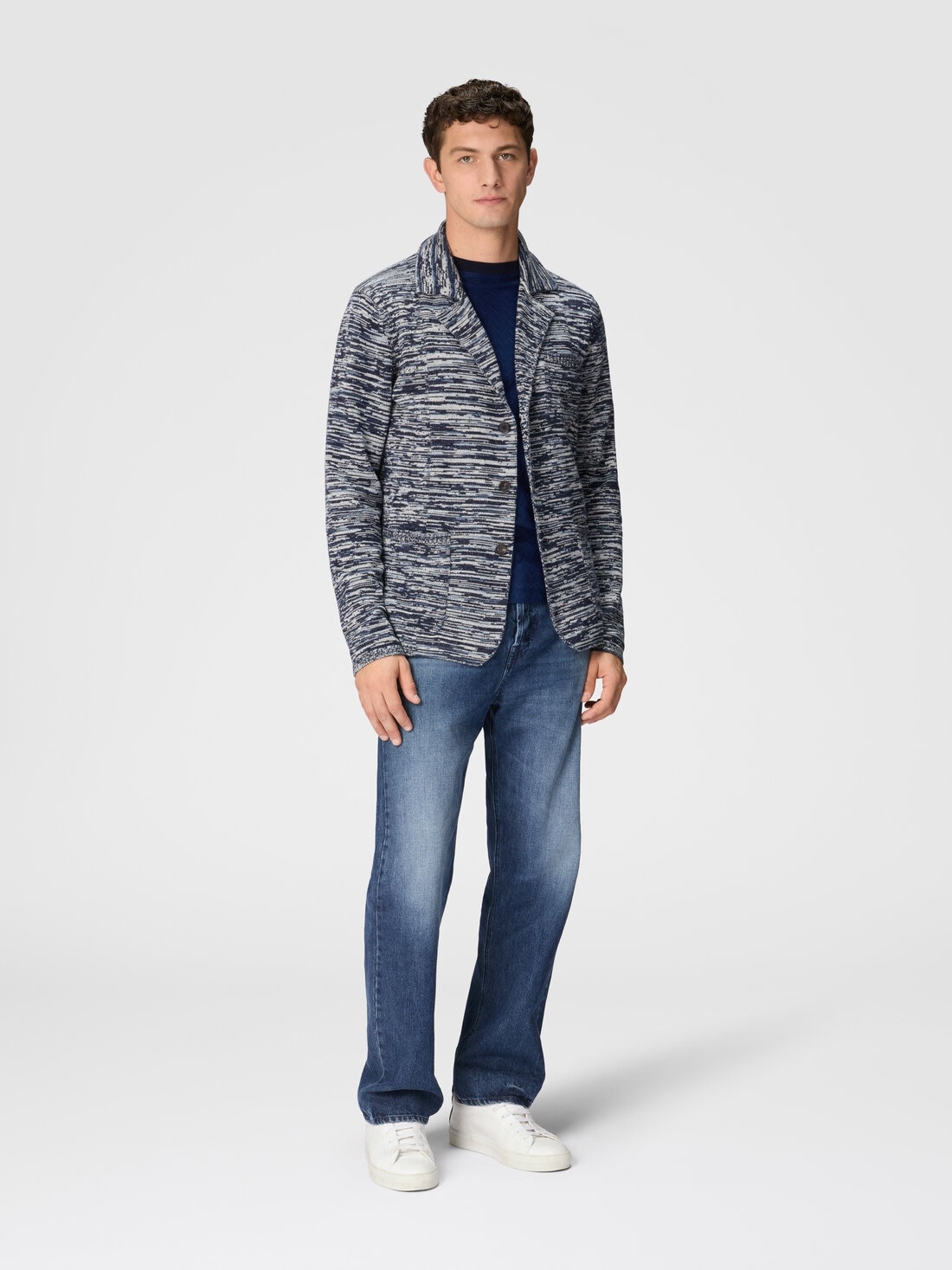 Deconstructed mélange cashmere blazer - 2