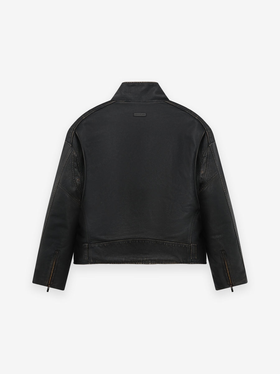 Vintage Leather Motorcycle Jacket - 3