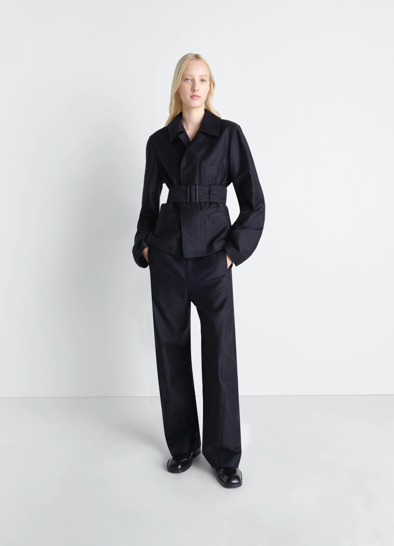 BELTED UTILITY JACKET IN COTTON SATIN 3