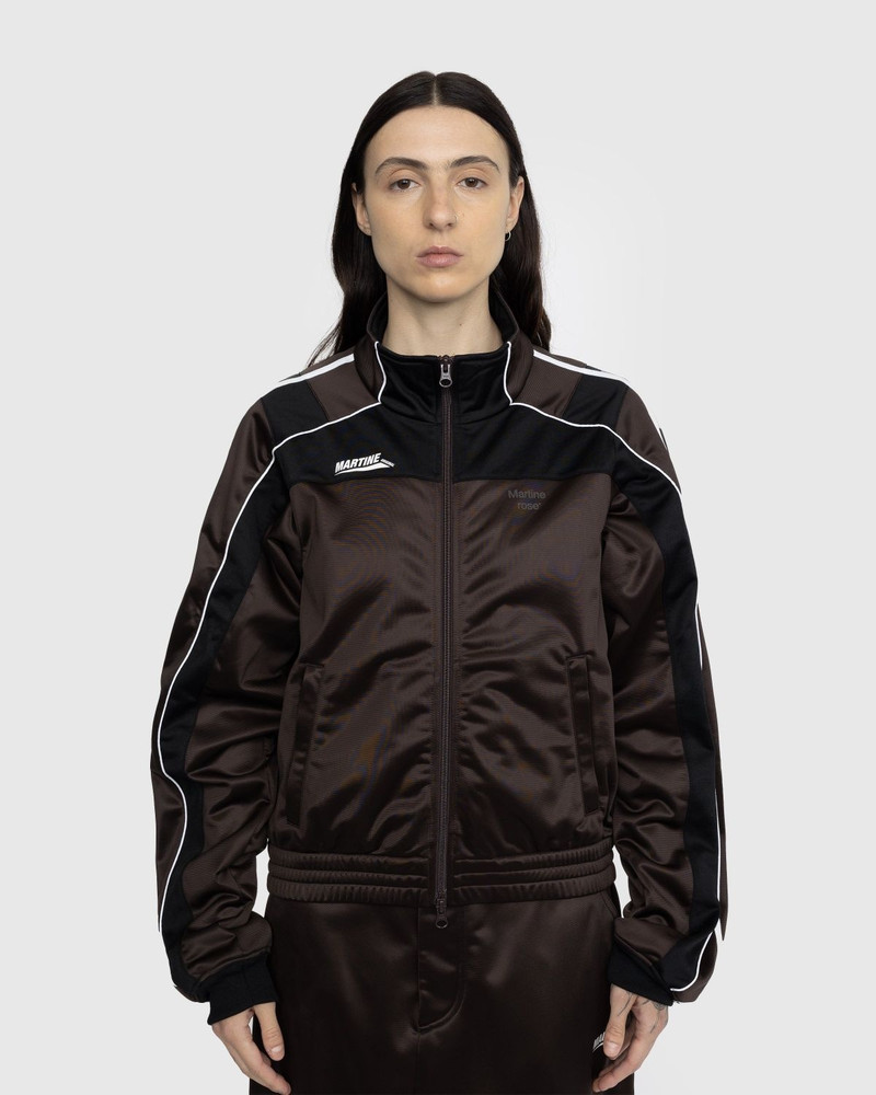 Martine Rose Martine Rose – Shrunken Track Jacket Brown outlook