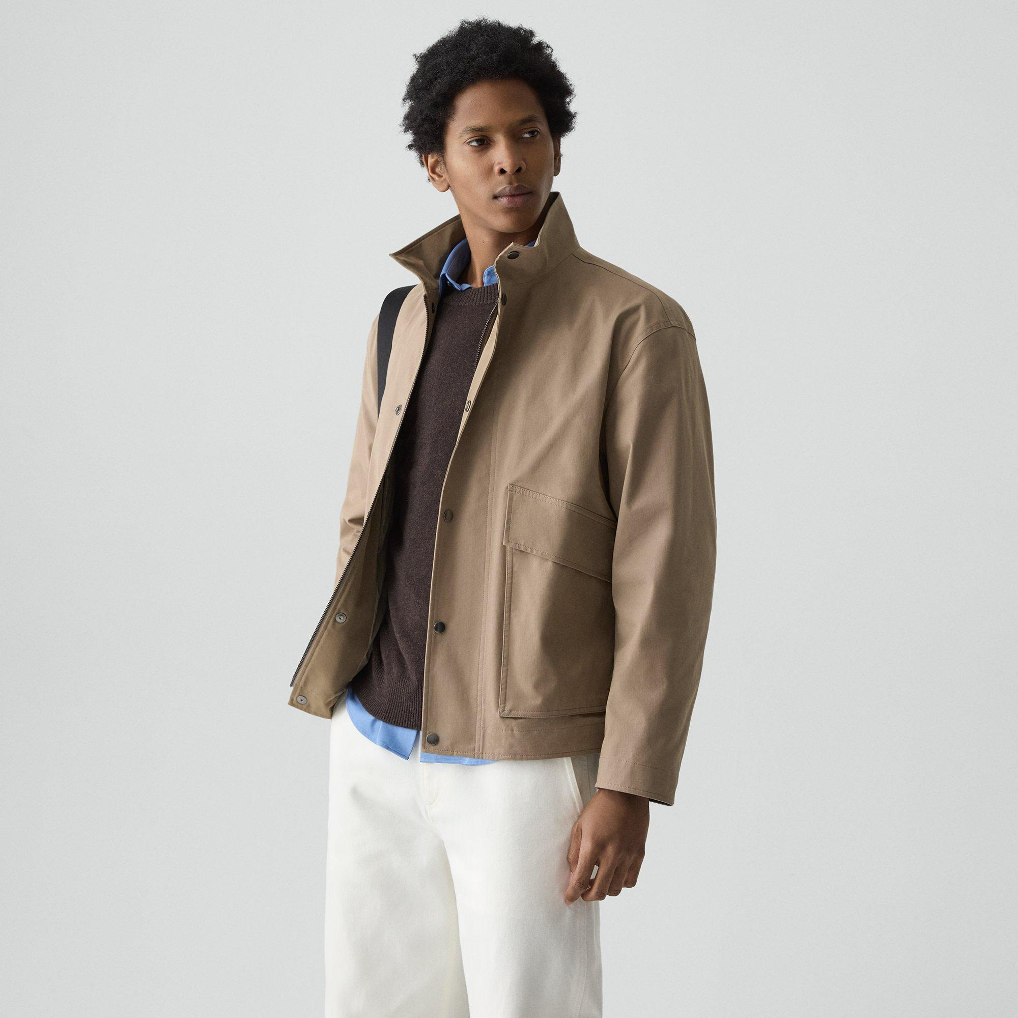 Utility Jacket in Peach Cotton - 3