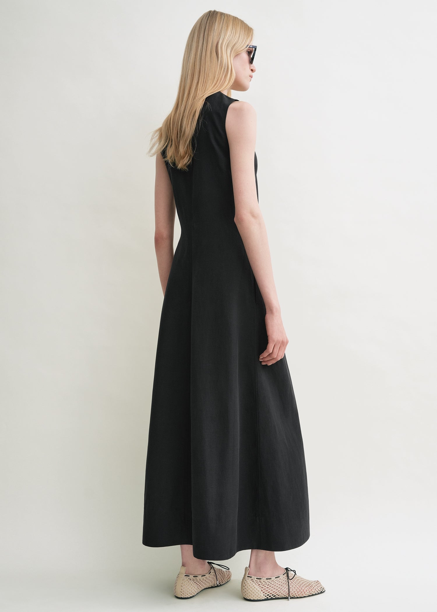 Fluid summer dress black - 4