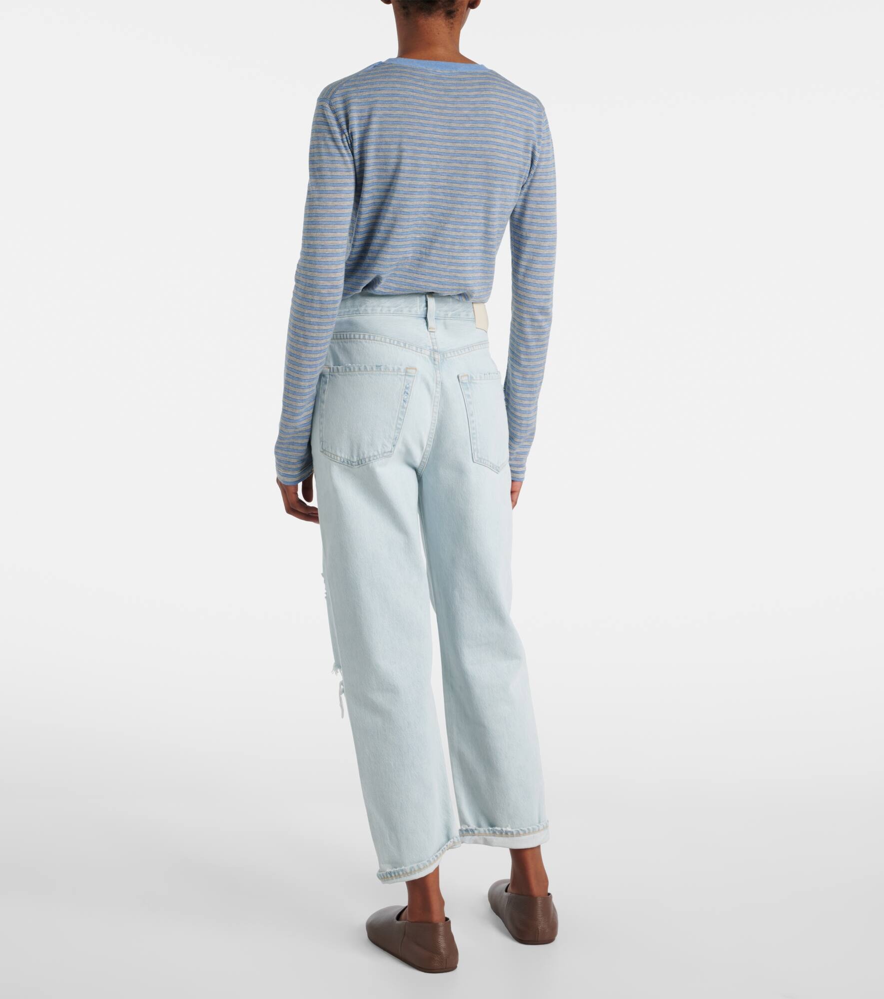 Dahlia distressed low-rise wide-leg jeans - 3
