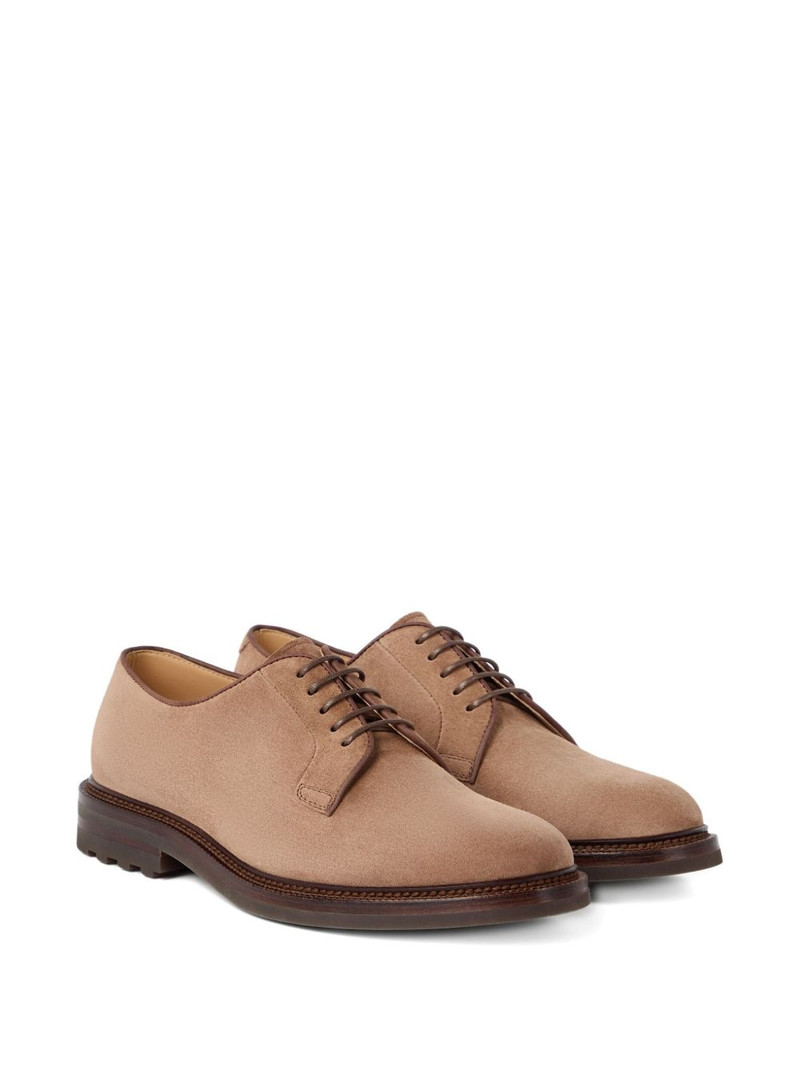 Brunello Cucinelli suede lace-up shoes outlook