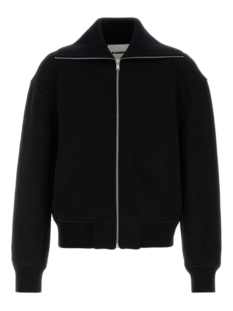 zip-up wool bomber jacket 1