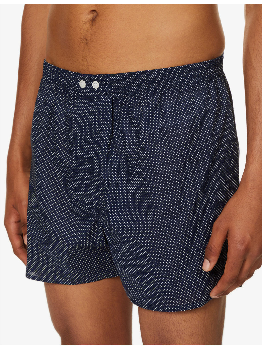 Plaza polka dot-pattern classic-fit cotton boxer briefs - 4