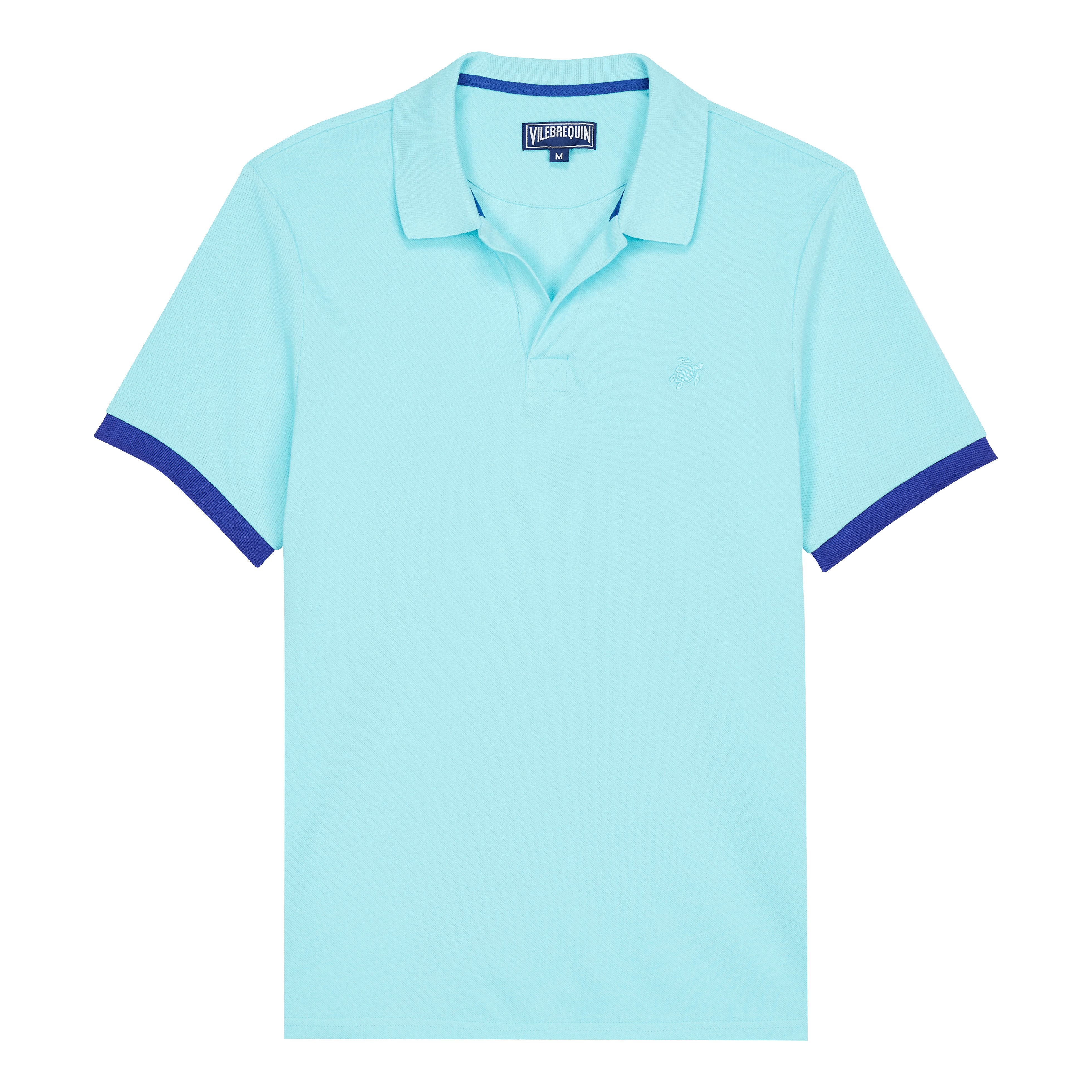 Men Cotton Pique Polo Shirt Solid - 1