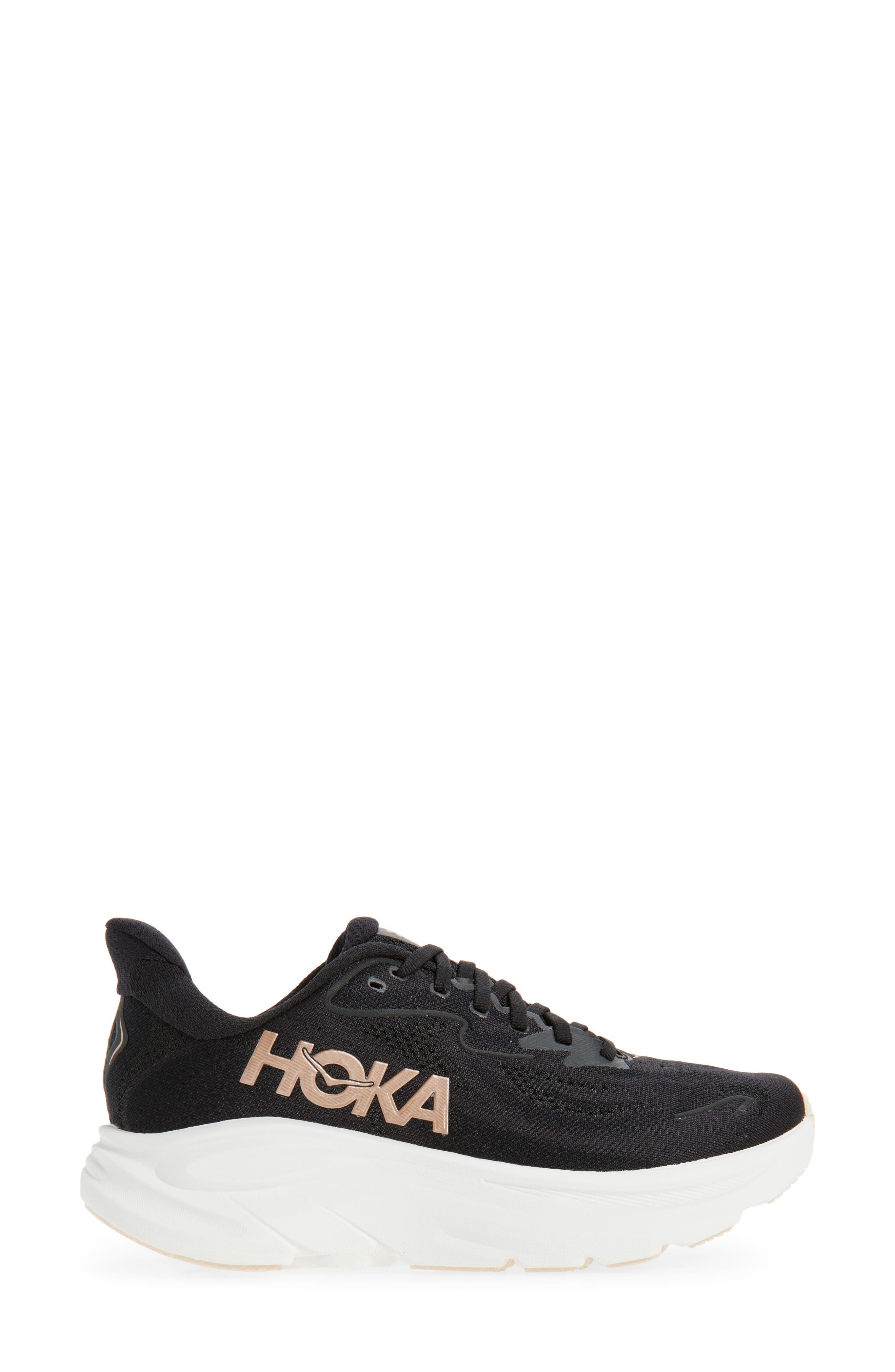 HOKA Clifton 10 Running Shoe in Black /Rose Gold at Nordstrom - 3