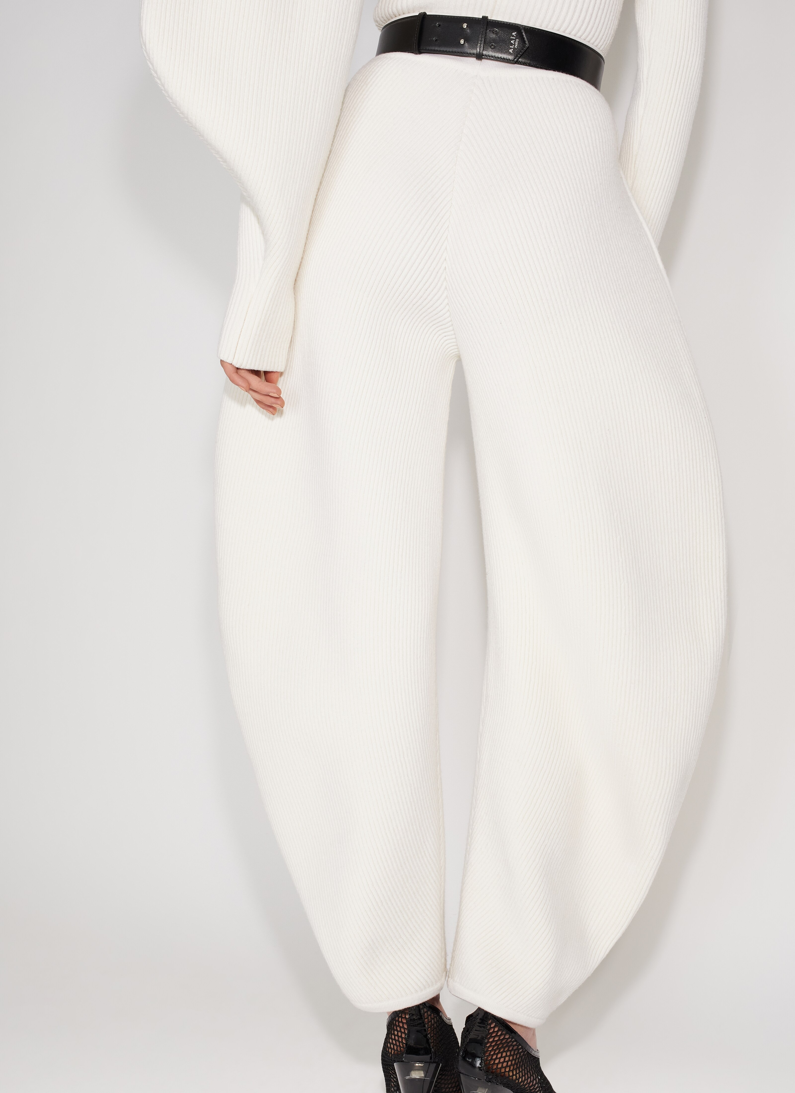 ROUND RIB KNIT PANT - 5