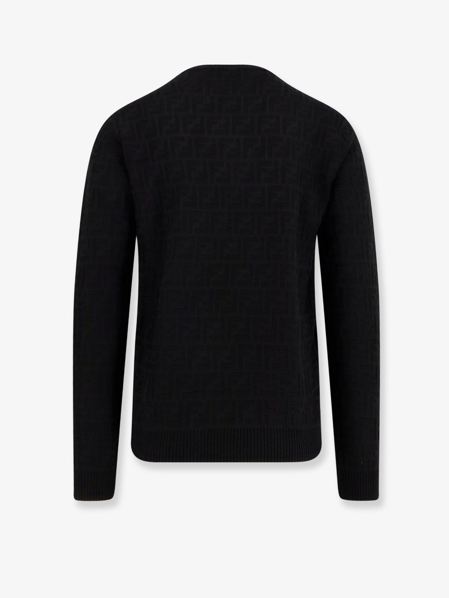 COTTON SWEATER WITH FF JACQUARD EFFECT - 2