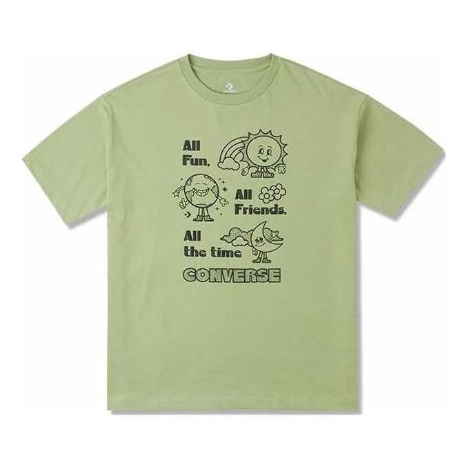 (WMNS) Converse Oversized Fun Graphic T-Shirt 'Vitality Green' 10025885-A01 - 1