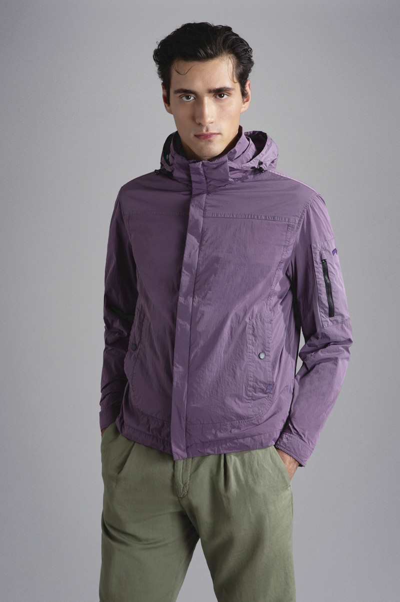 GARMENT DYED CRINCKLE NYLON WINDBREAKER 6
