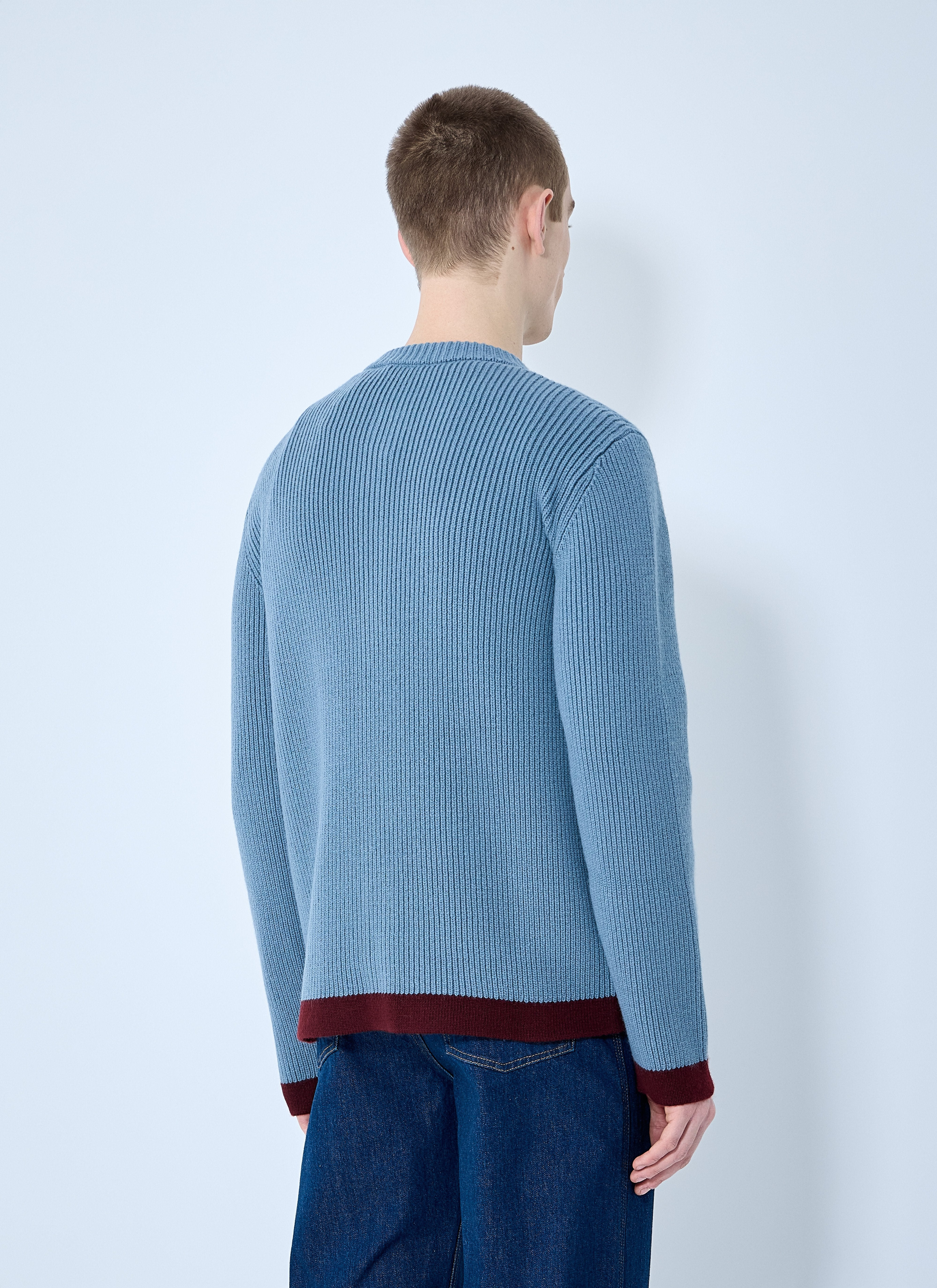 Gucci Men Wool Cardigan With Intarsia - 4