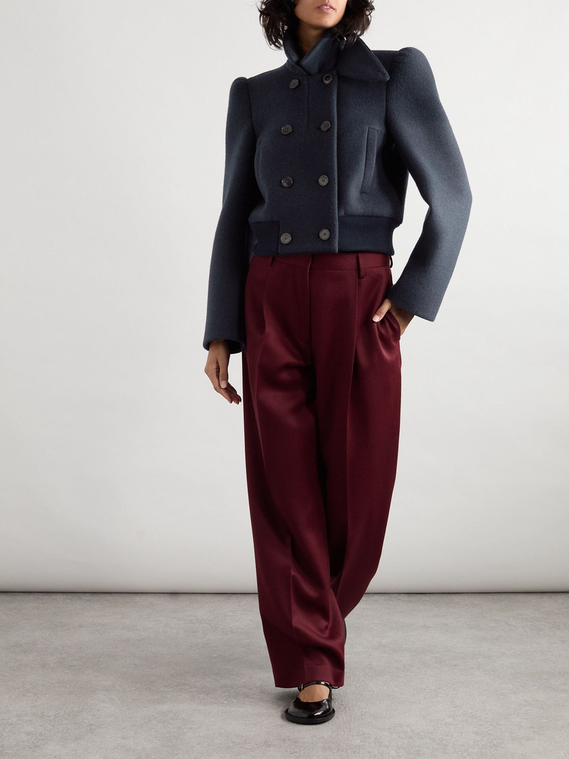 Dries Van Noten Felt jacket Navy outlook