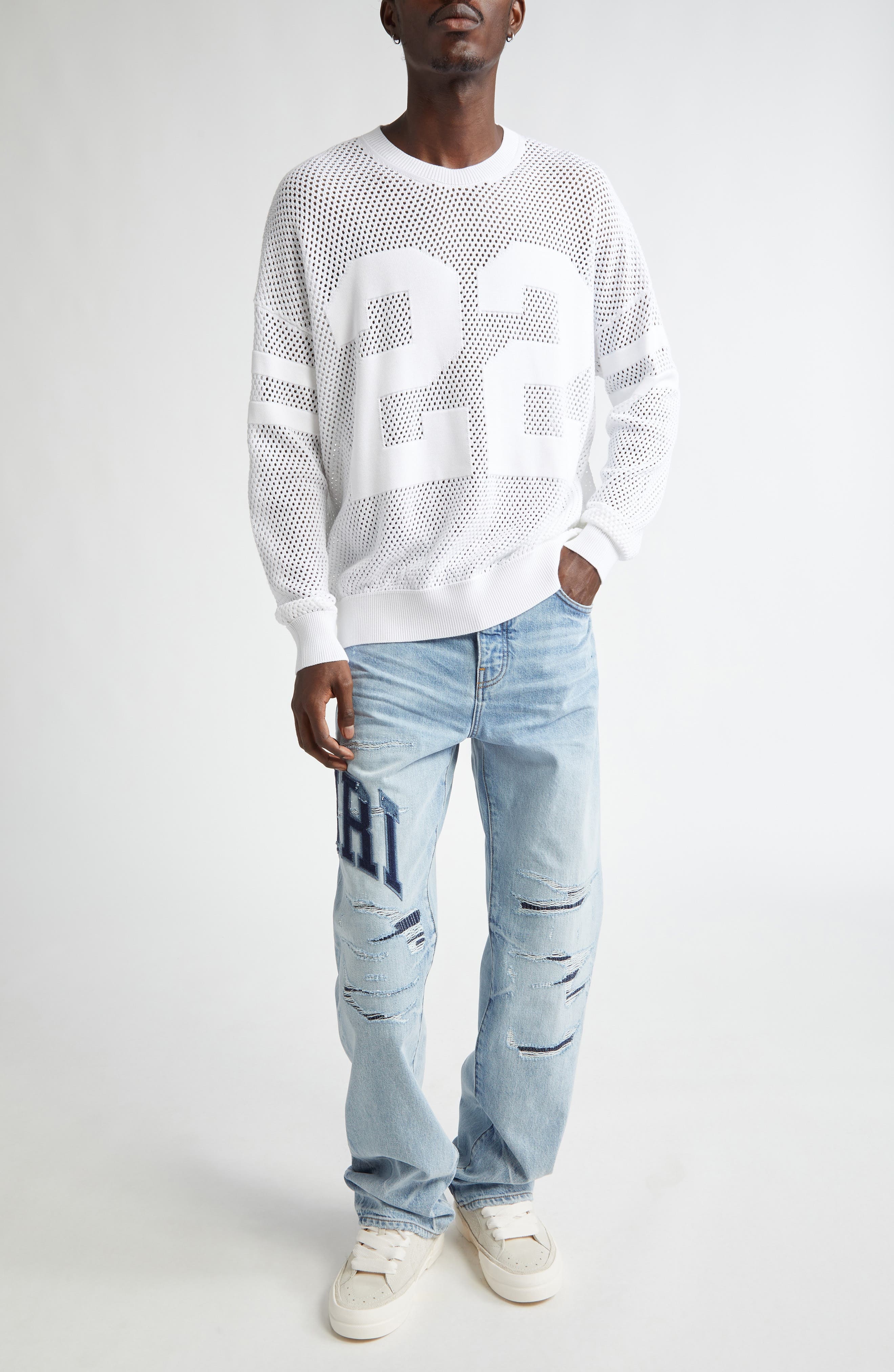 22 Crew Open Stitch Sweater - 2