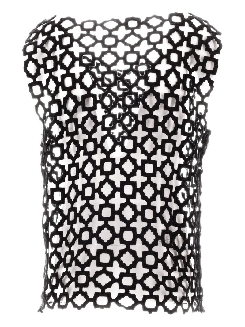 NICCOLÒ PASQUALETTI Carta geometric-lace tank top outlook