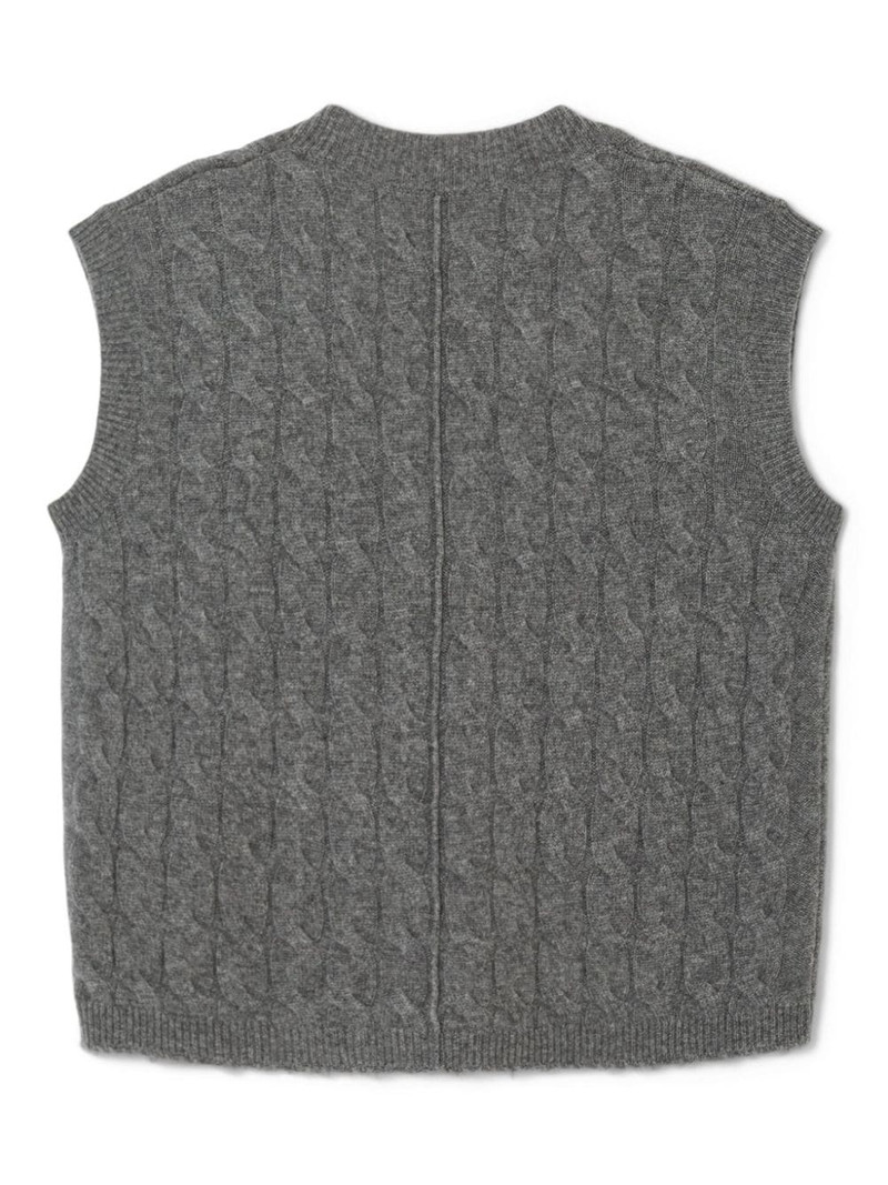 케이블 니트 cashmere 조끼 5