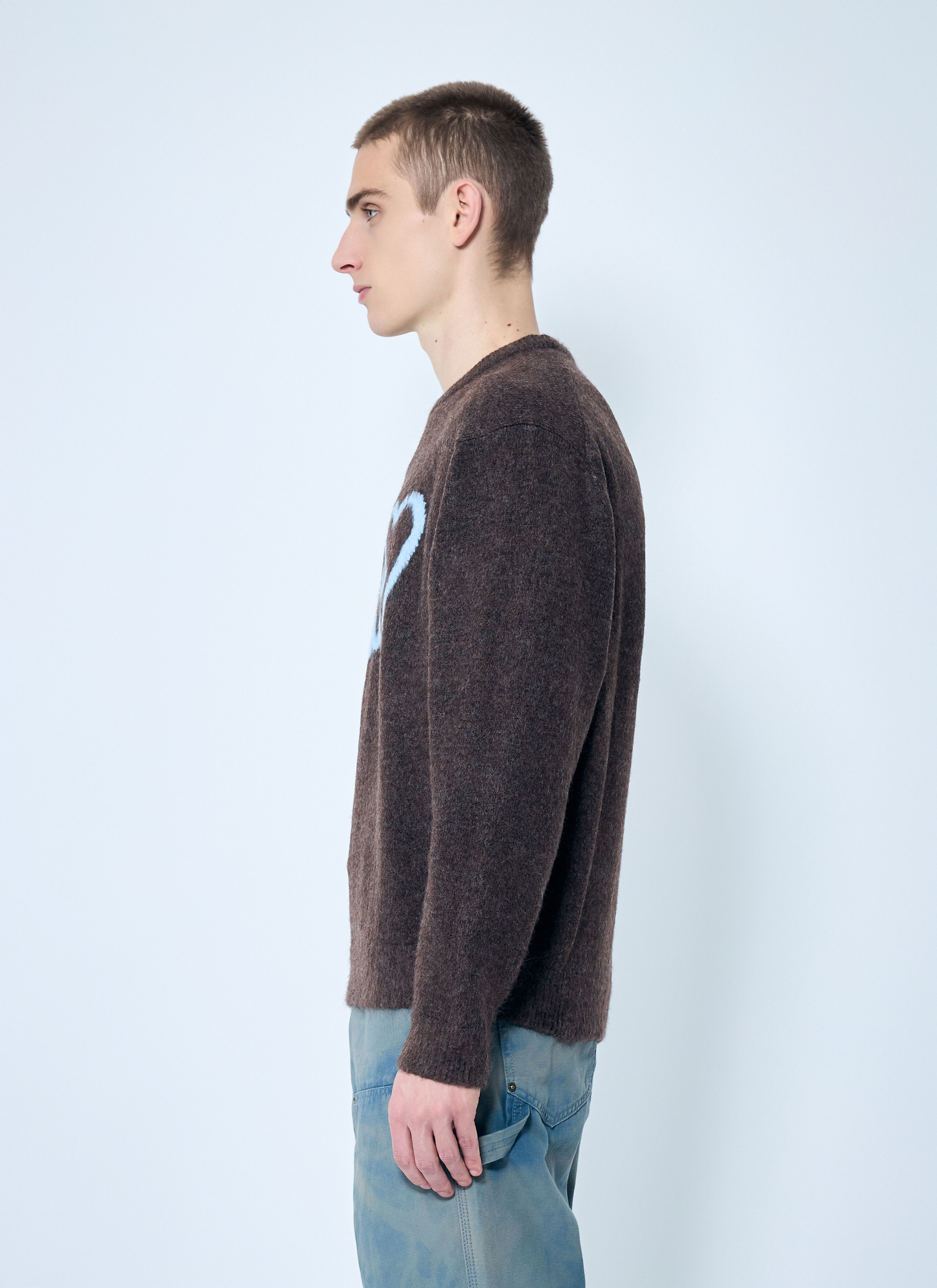 Heart Logo Knit Sweater - 3