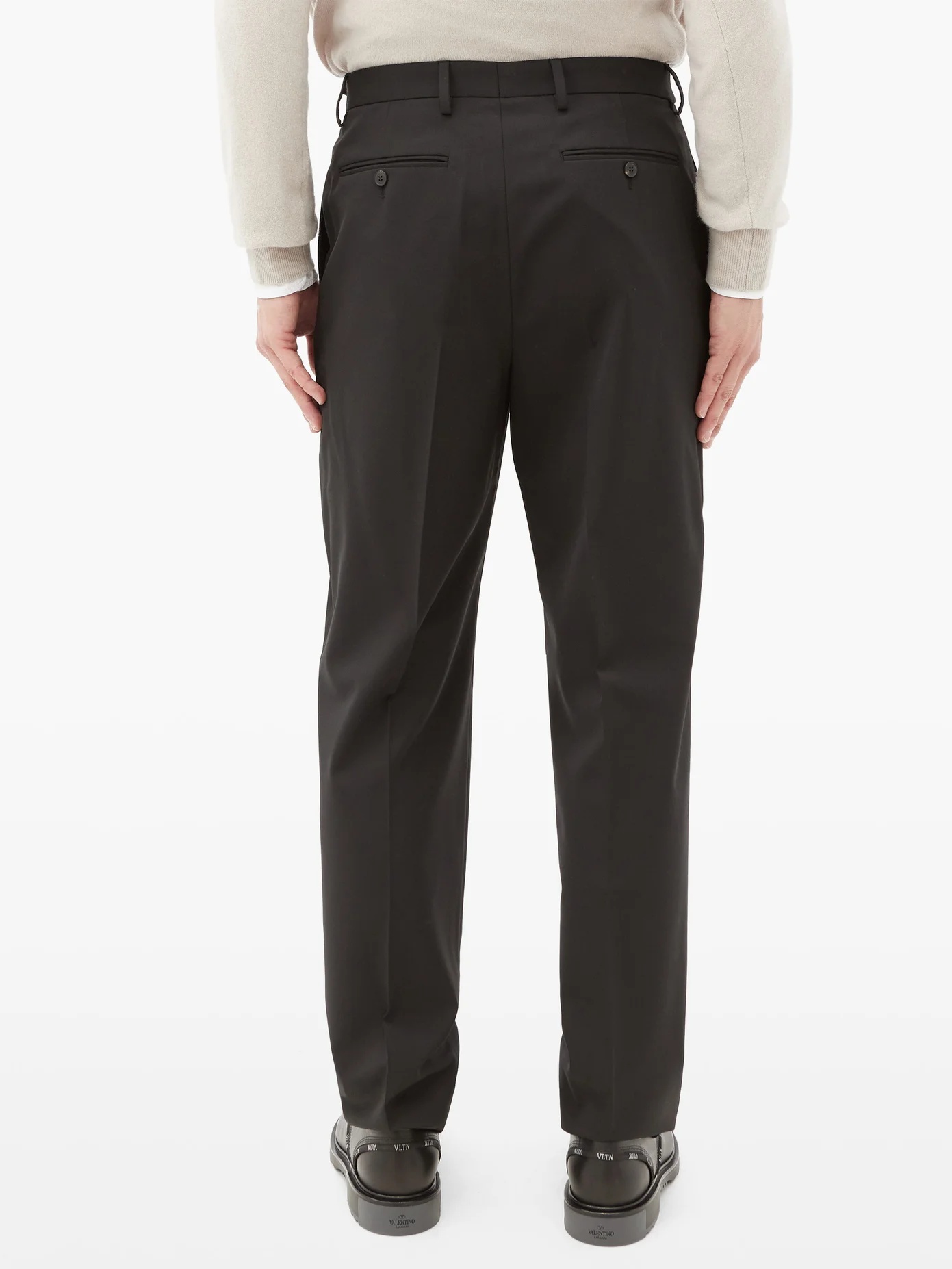 Belted straight-leg trousers - 5