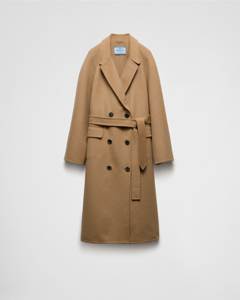 Double-breasted cashgora coat 1