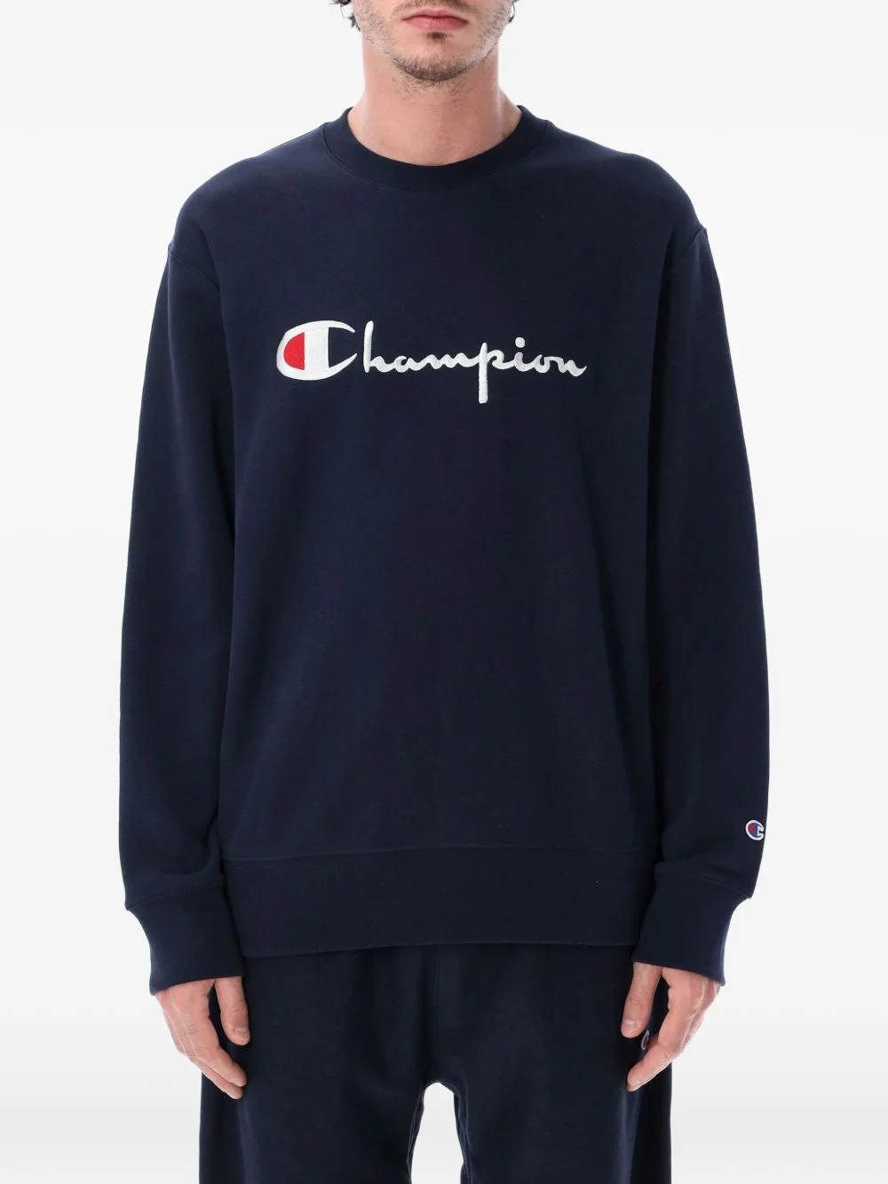 logo-embroidered sweater - 1
