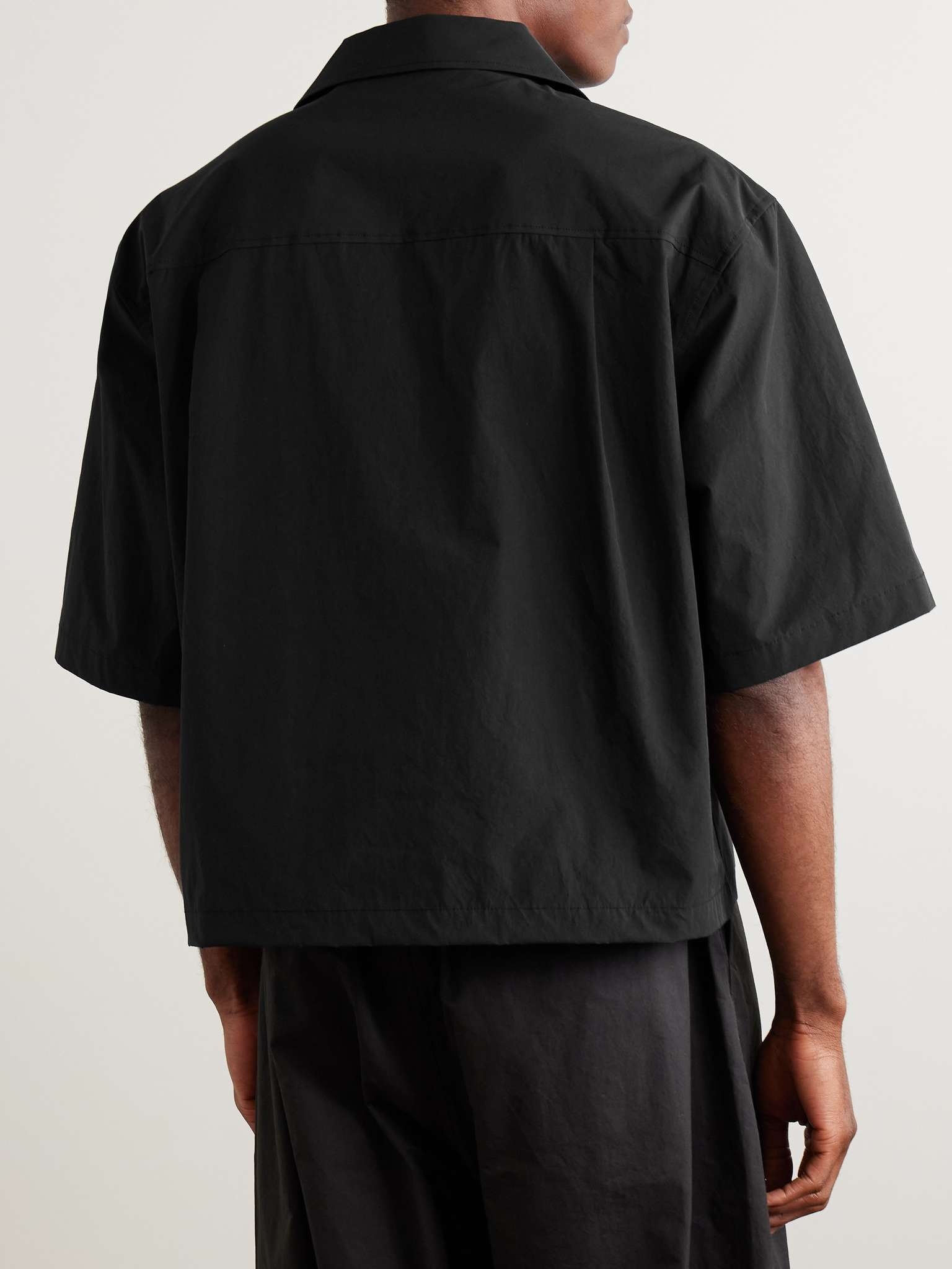 Cropped Convertible-Collar Poplin Shirt - 3