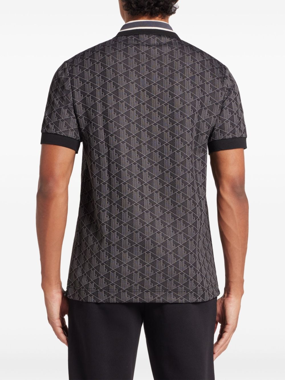 monogram-jacquard polo shirt - 4