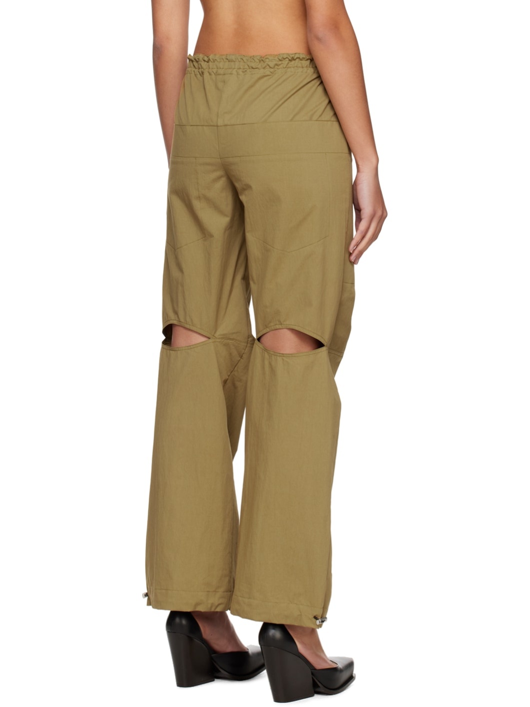 Khaki Drawstring Lounge Pants - 3