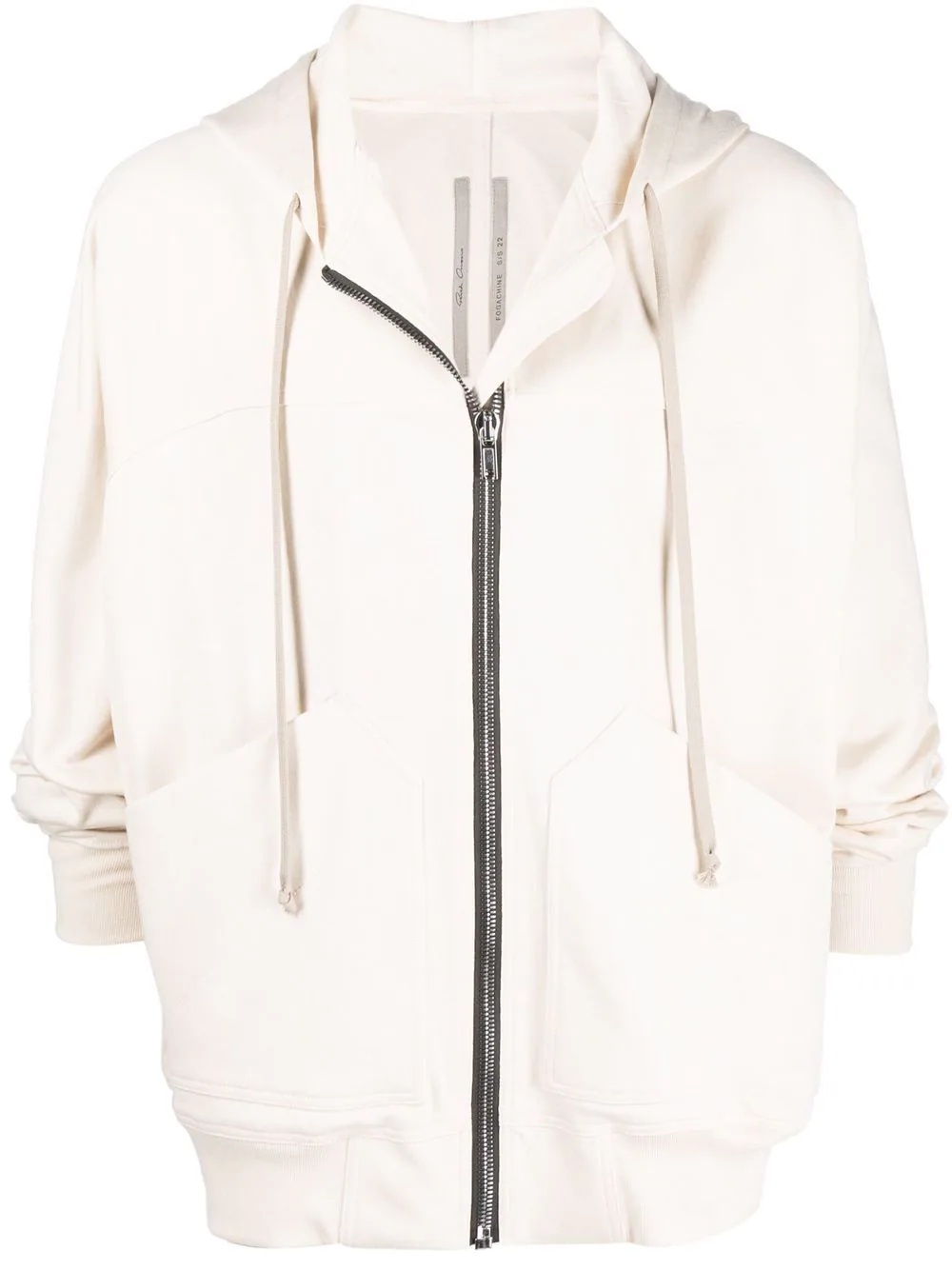 pouch-pocket zip-up hoodie - 1