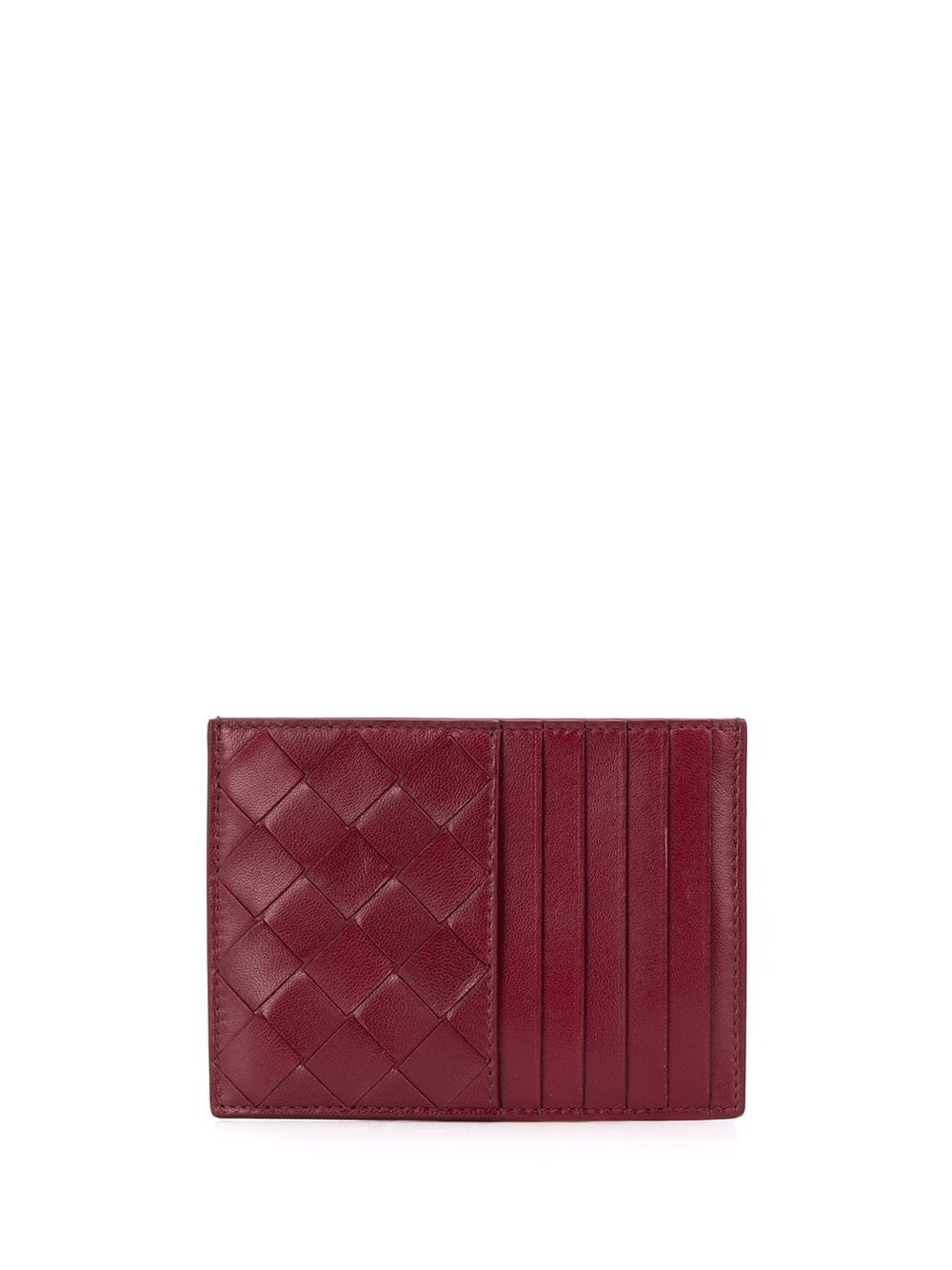 intrecciato weave cardholder - 1