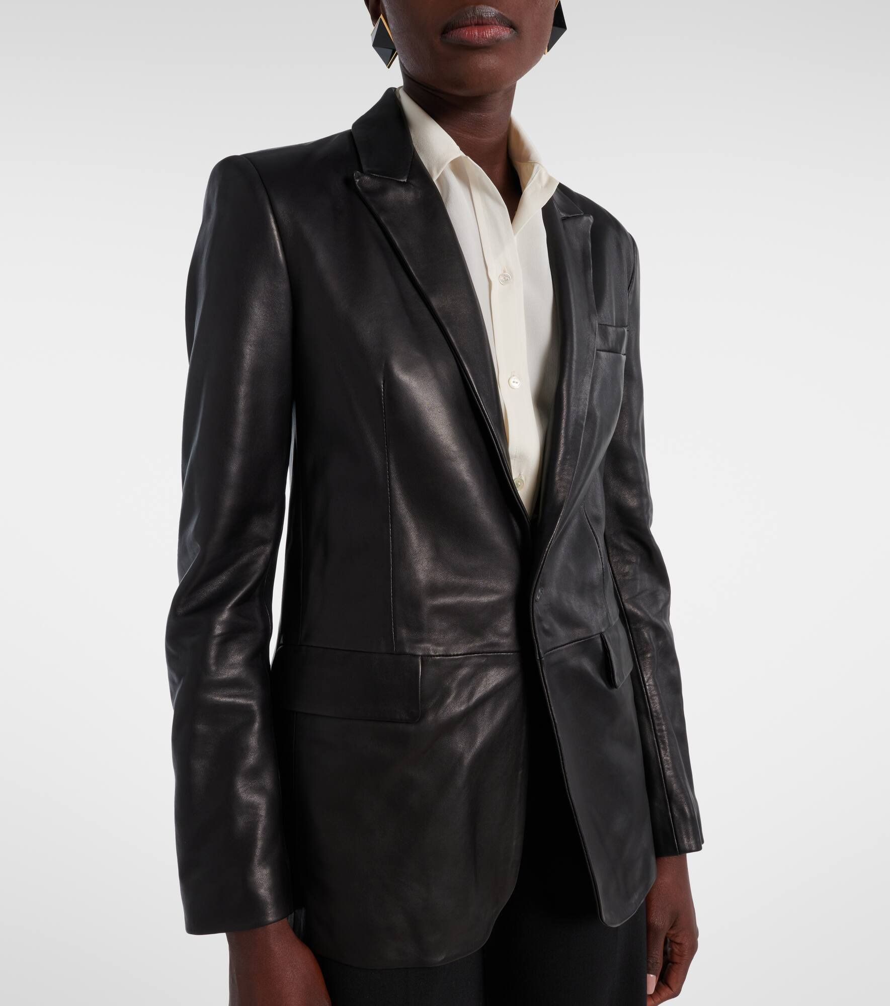 Belmonde leather blazer - 6