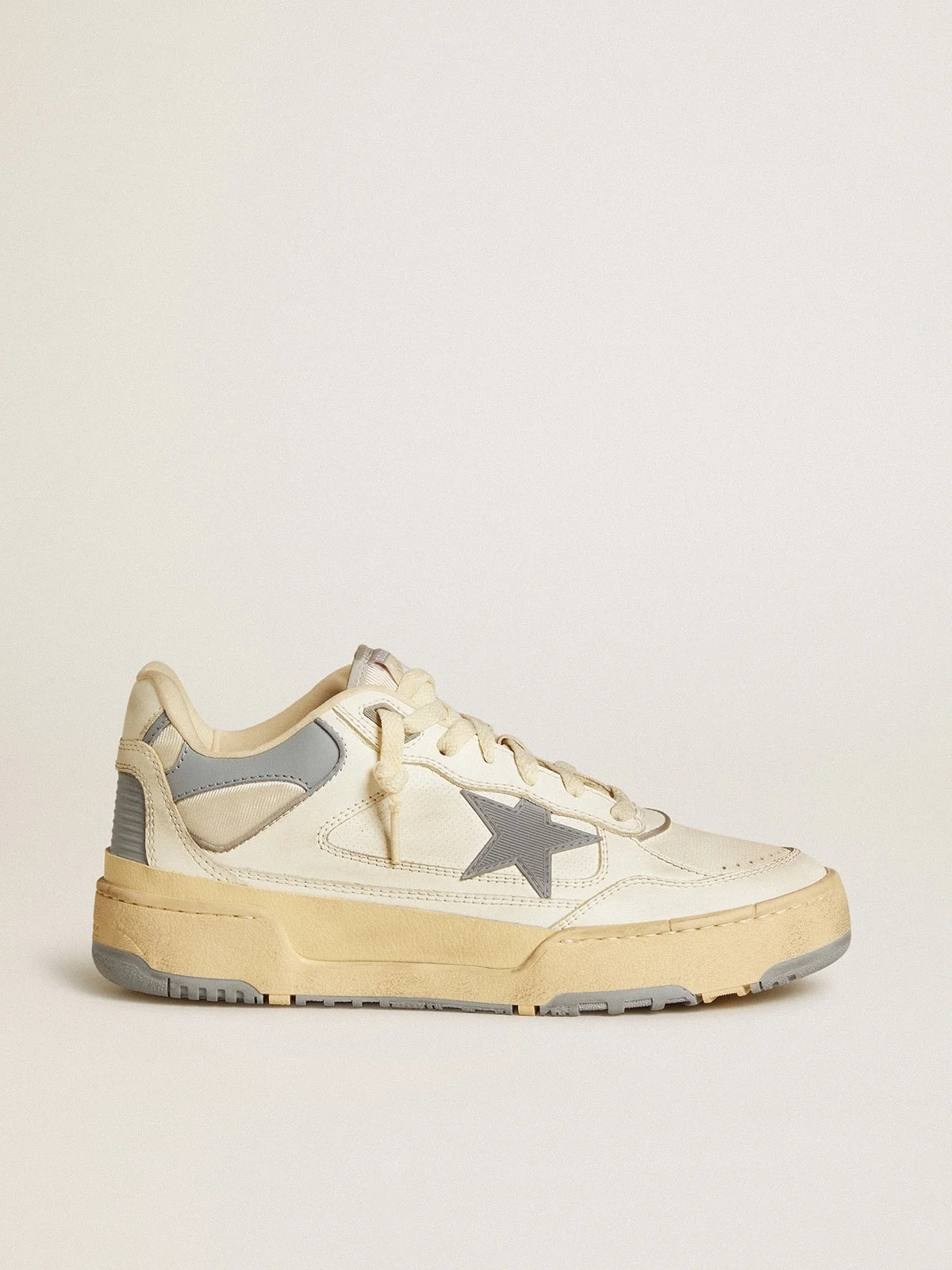 Men's Forty2 with gray TPU star and white leather heel tab - 1