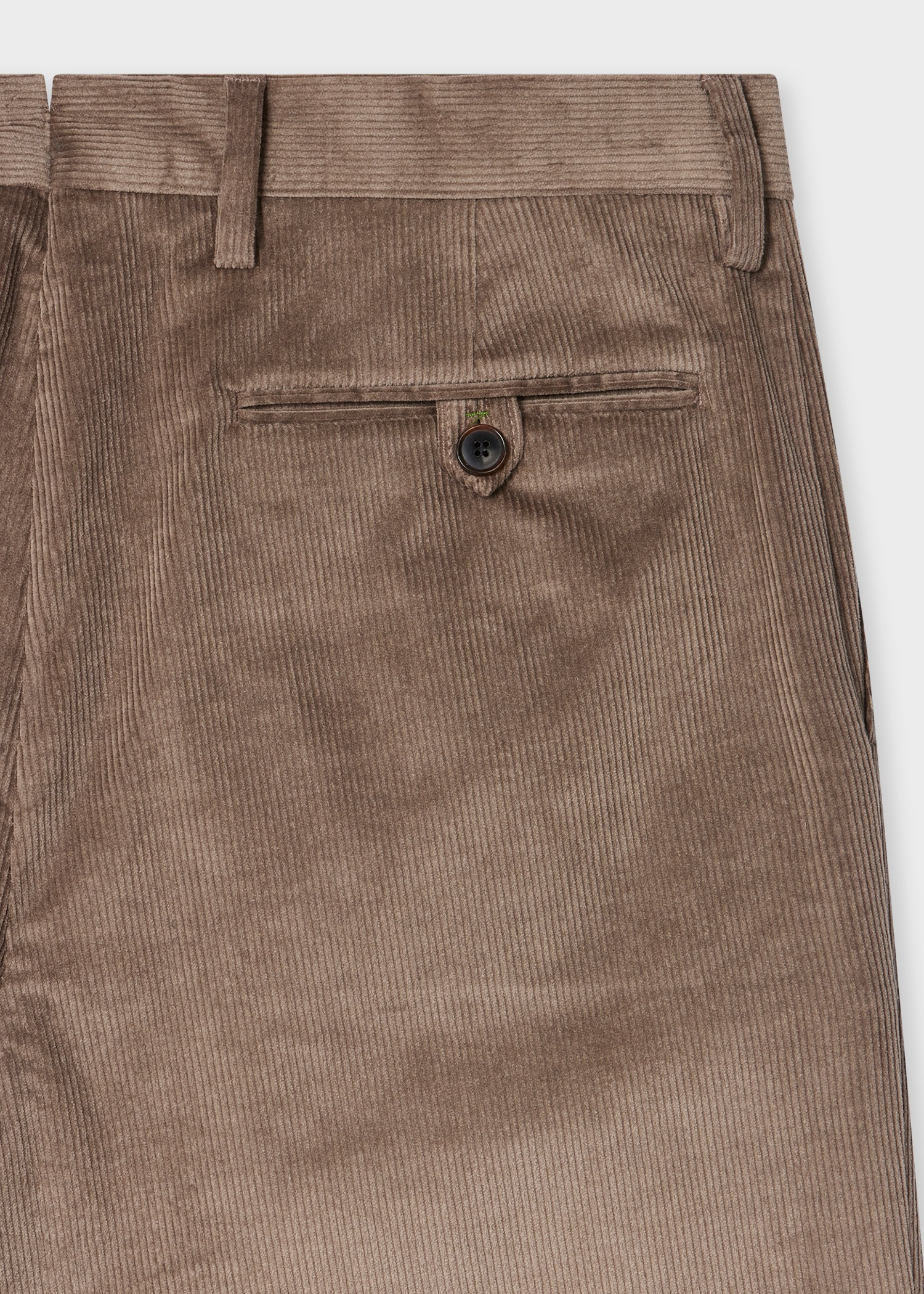 Taupe Cotton and Wool-Blend Corduroy Trousers - 2