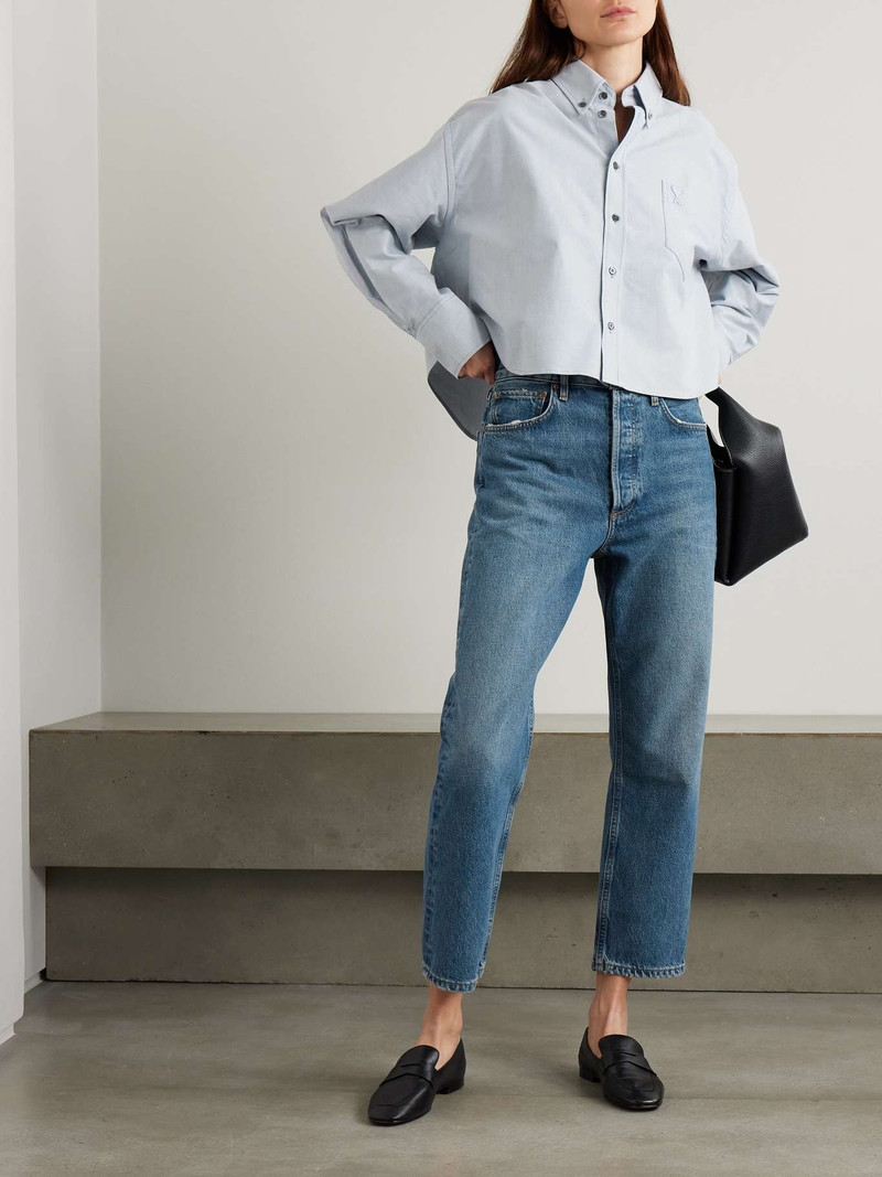 AGOLDE '90s Crop mid-rise straight-leg jeans Mid denim outlook