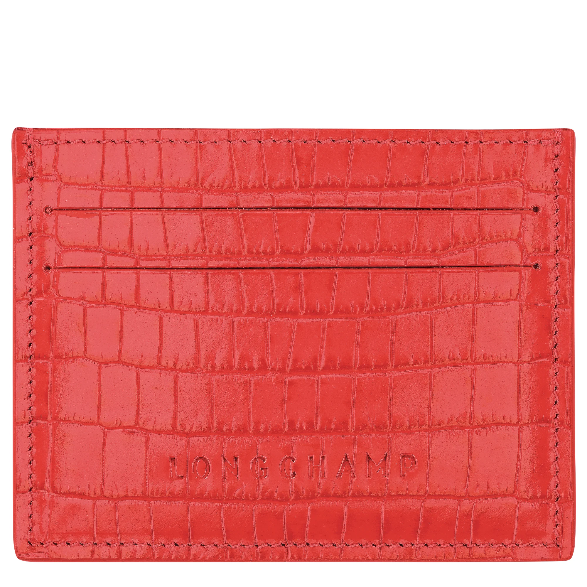 Longchamp Pocket Card holder Vermilion - Leather - 1
