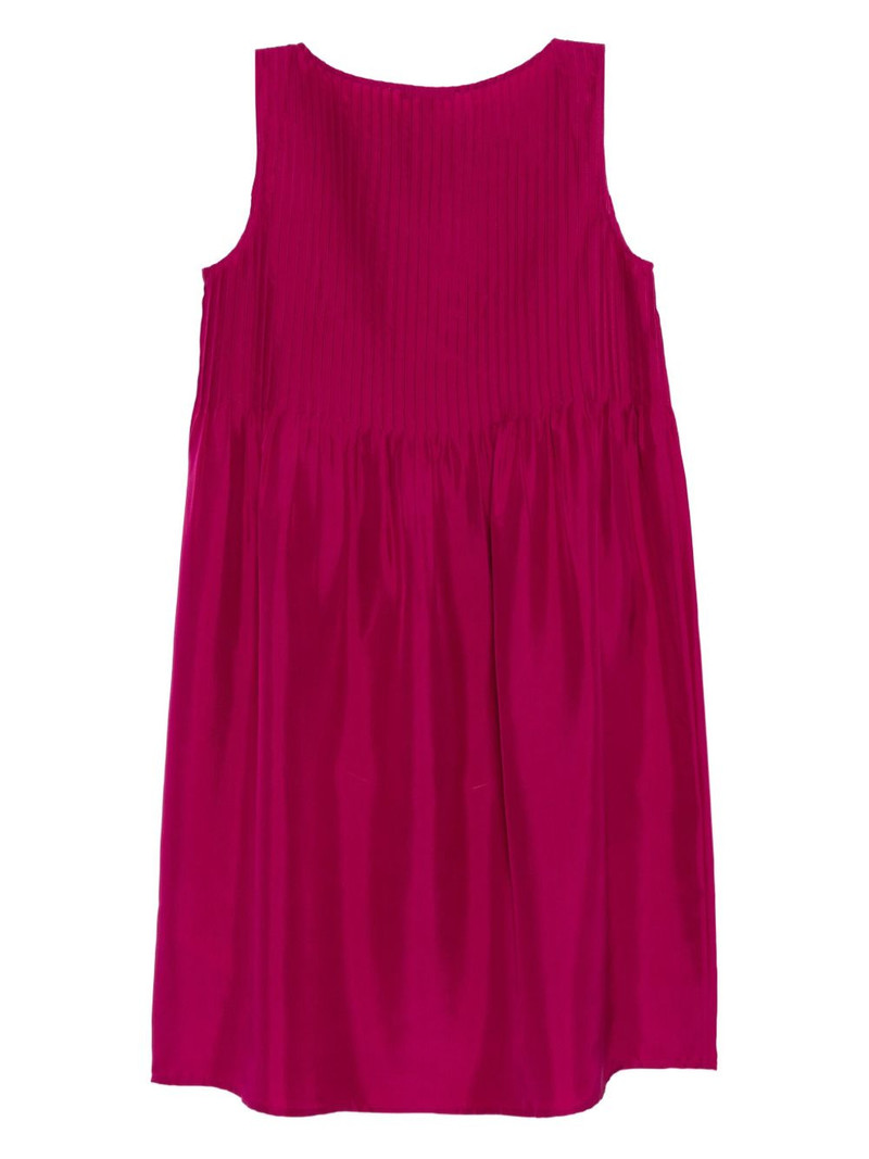 EILEEN FISHER bateau neck pleated dress outlook
