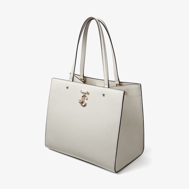 Varenne Tote Bag
Latte Fine Shiny Calf Leather Tote Bag with Light Gold JC Emblem 4