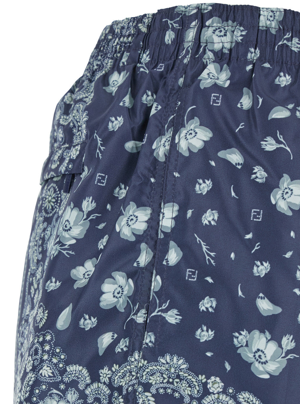 Fendi Men Blue Swimsuit With Elasticated Waist And All-Over Ff Motif In Tech Fabric Man - 3