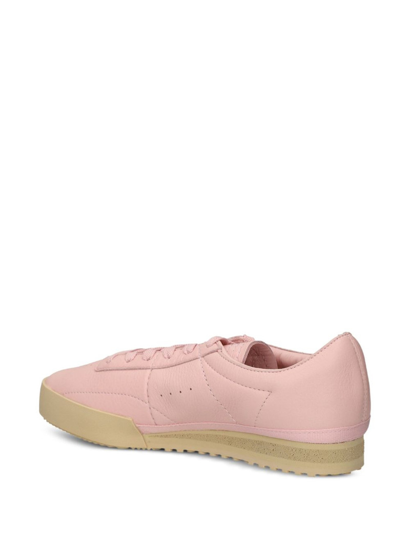 logo-plaque leather sneakers 4