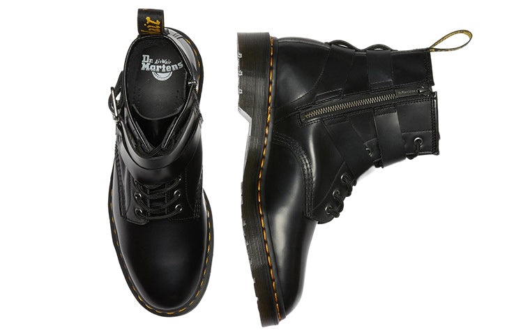 Dr. Martens Cristofor Leather Harness Lace Up Boots 'Black' 27485001 - 5