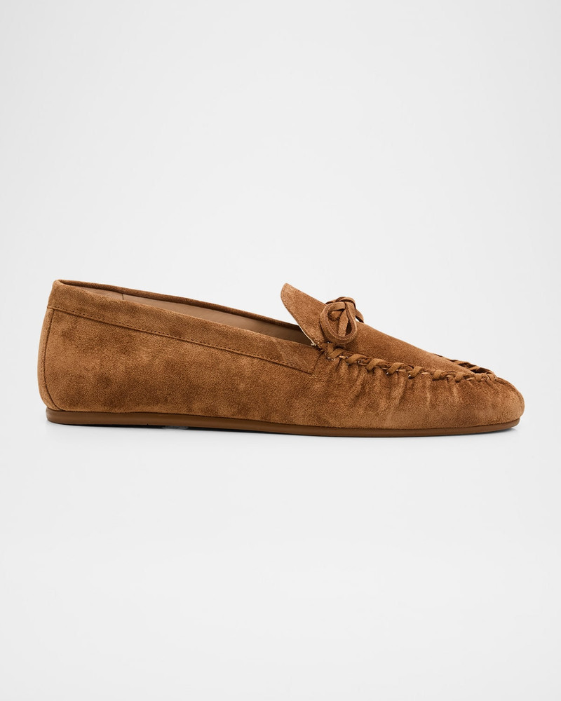 Britt Suede Bow Loafers 1