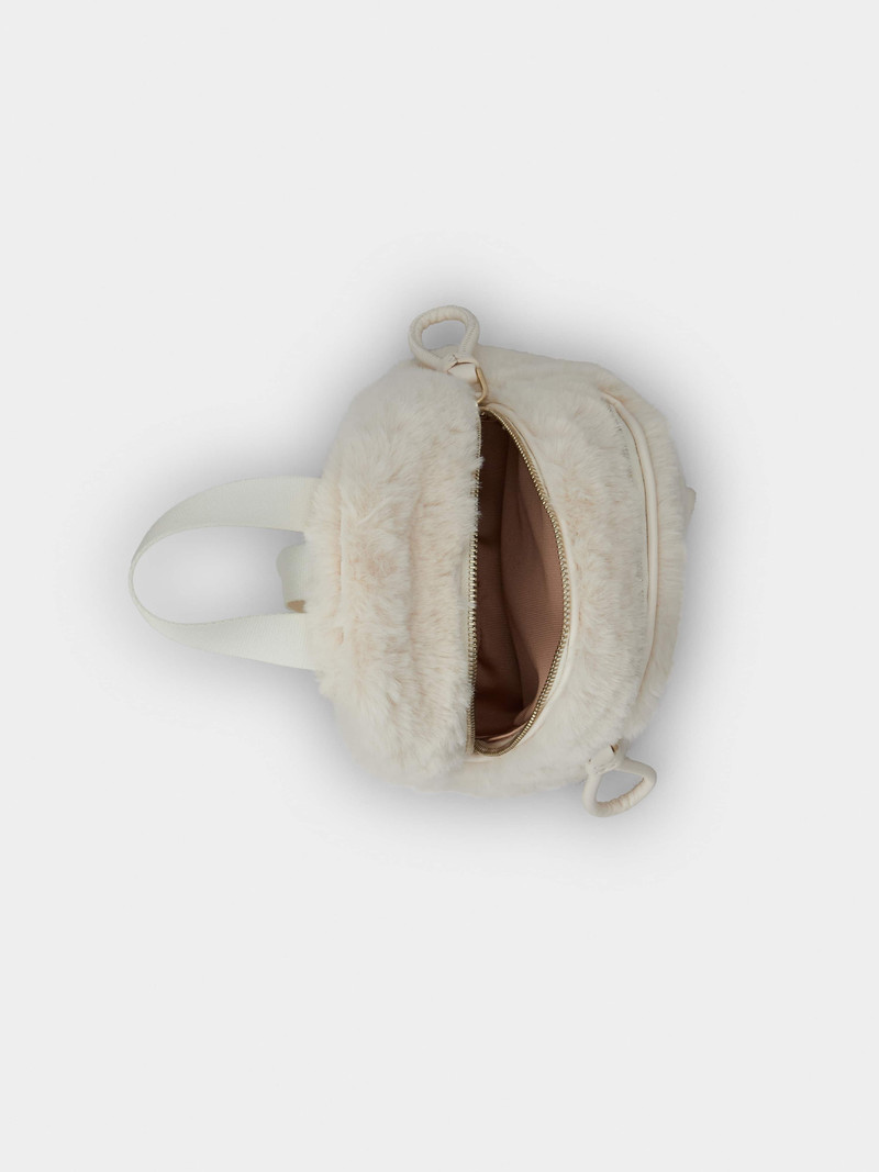 Walky Viv' Strass Buckle Mini Backpack in Faux Fur 6