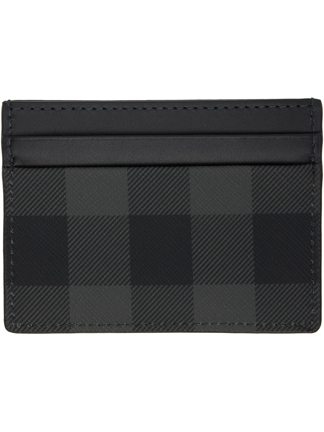 Black Check Card Holder - 2
