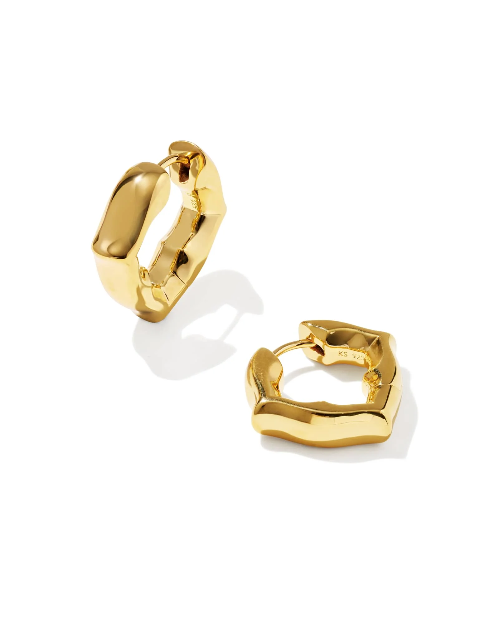 Dira Open Frame 18k Gold Vermeil Huggie Earrings - 1