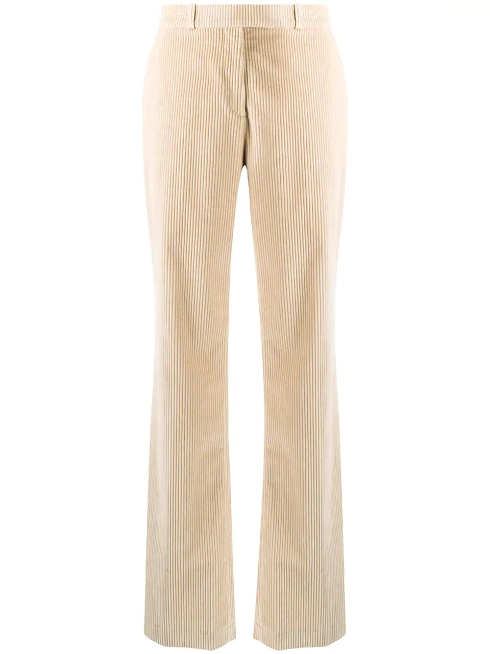 ribbed bootcut trousers - 1