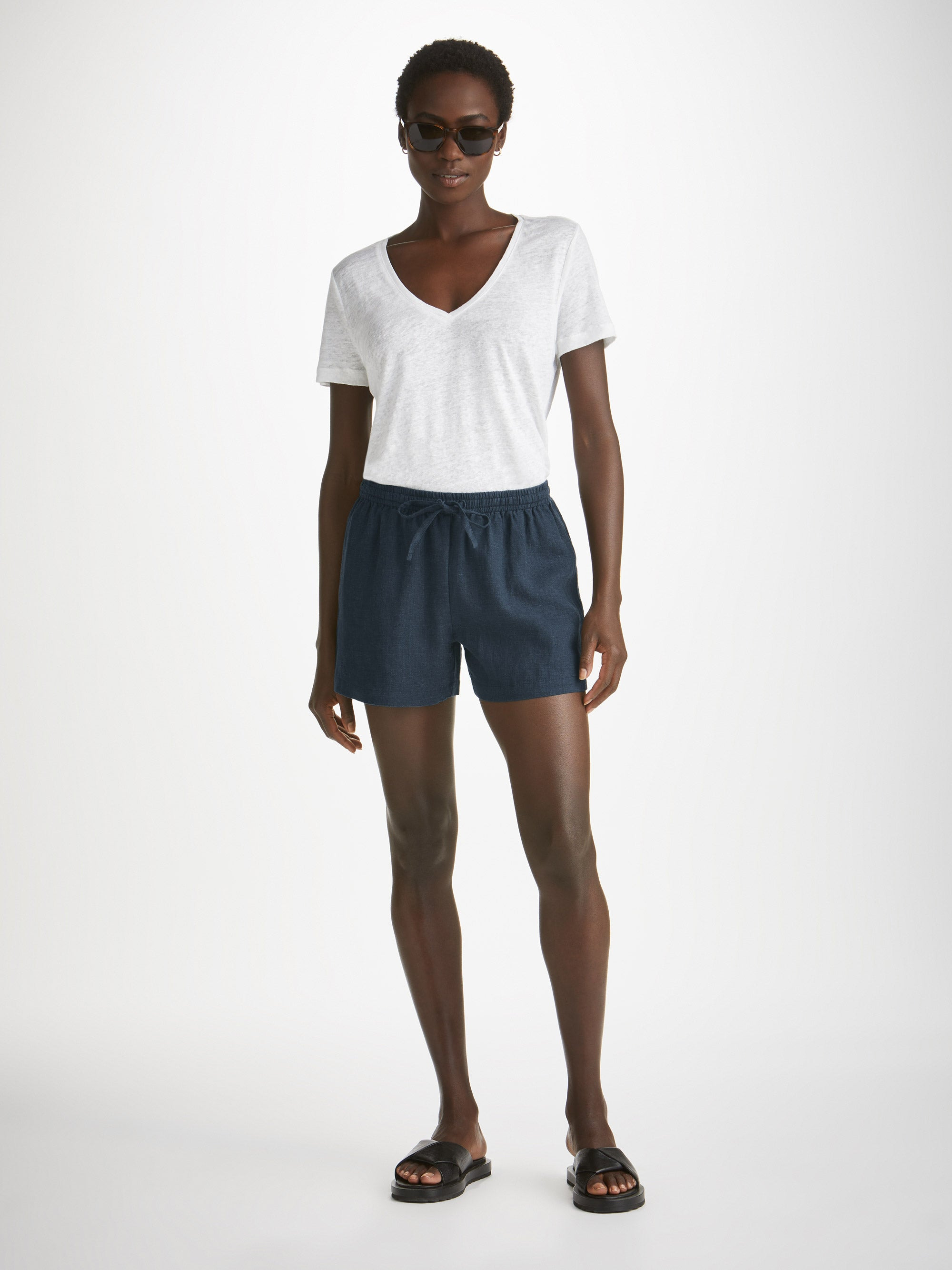 Women's Shorts Vienna Linen Navy - 3